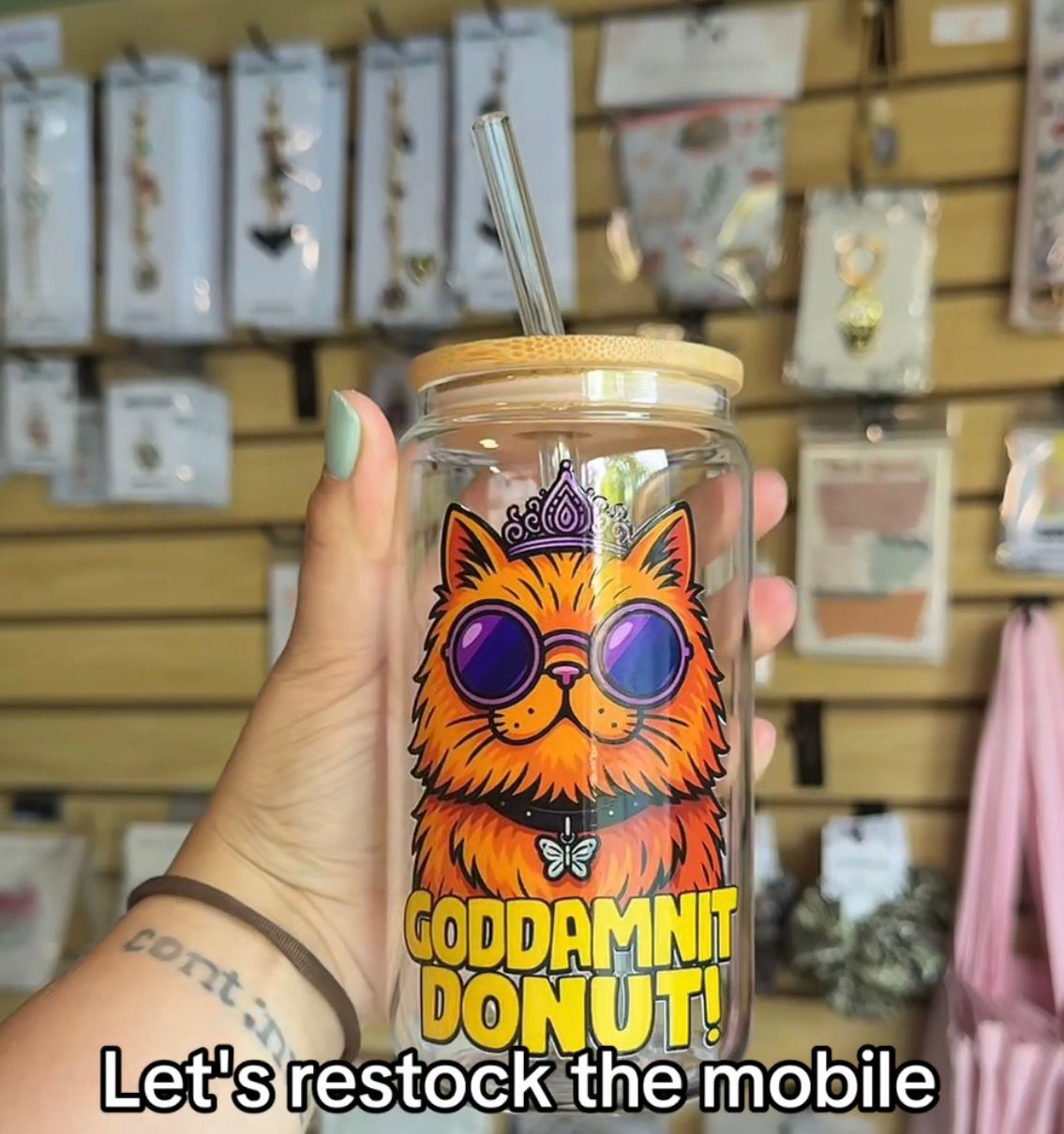 16oz Glass Tumbler | Princess Donut