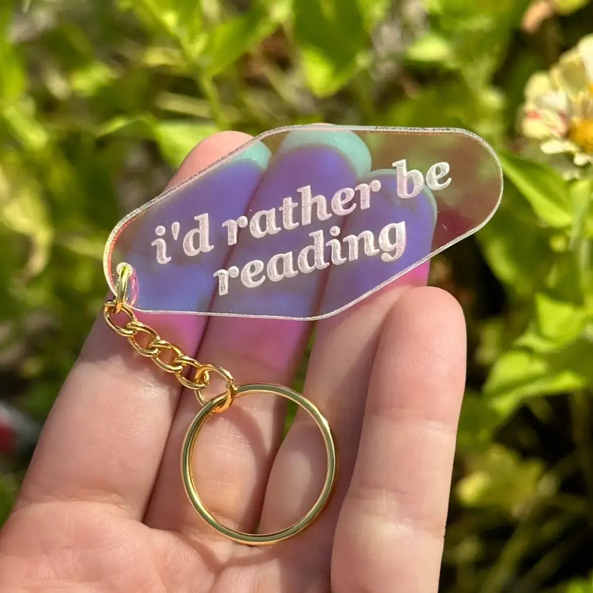 I'd Rather Be Reading Keychain