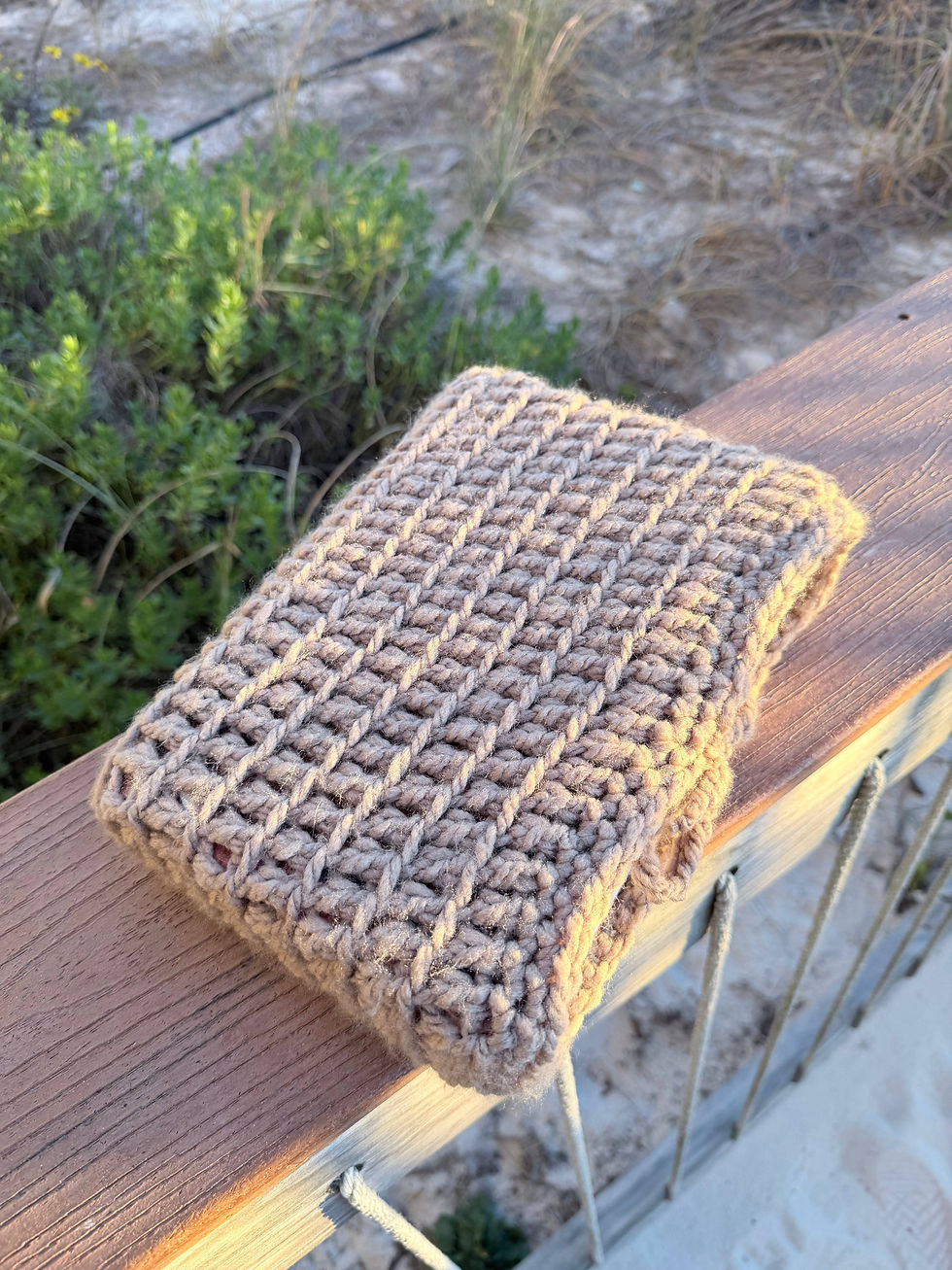 Thumbnail: Large Handmade Crochet Book Covers