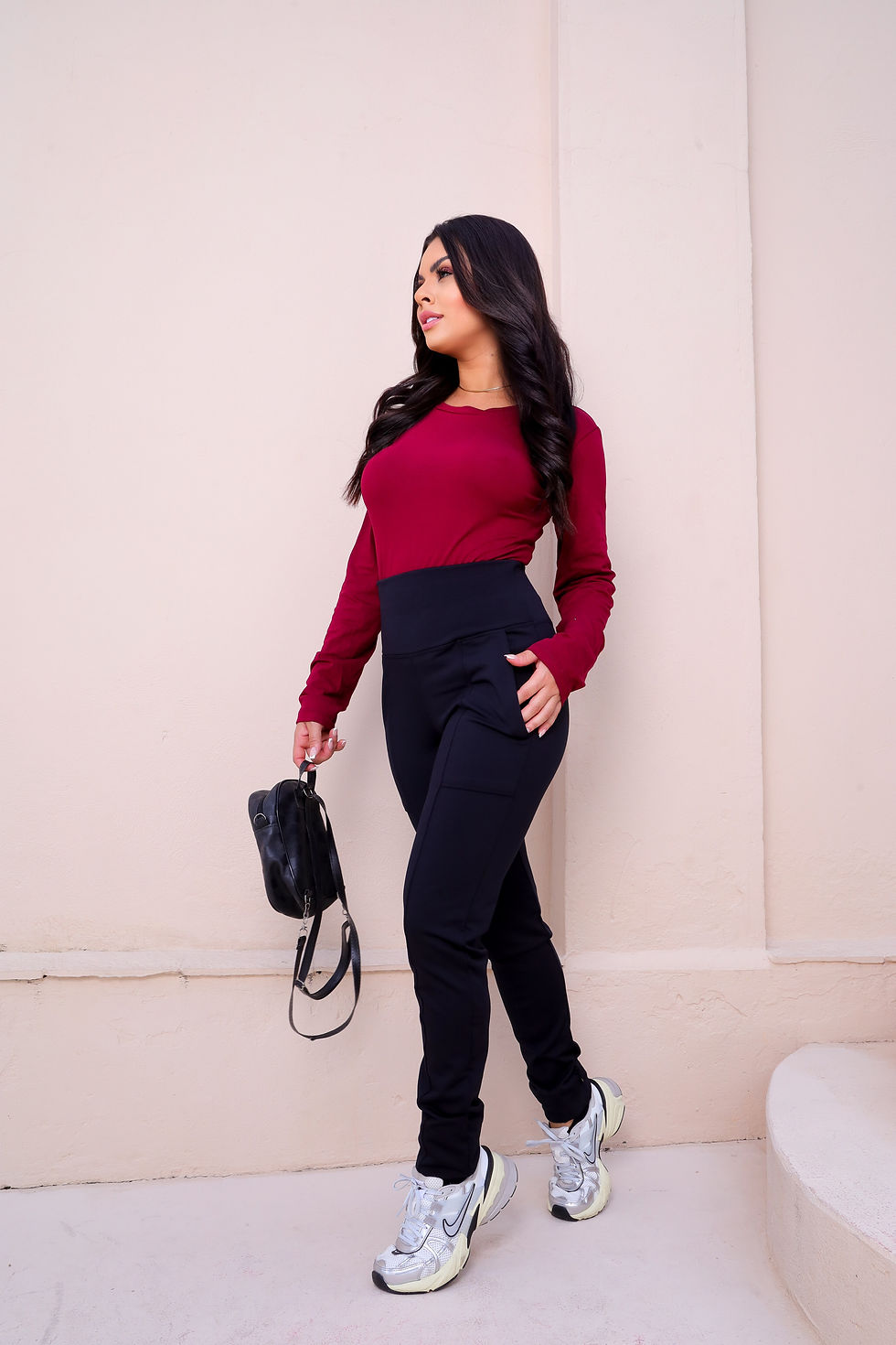 Legging Flanelada Peluciada Com Bolsos