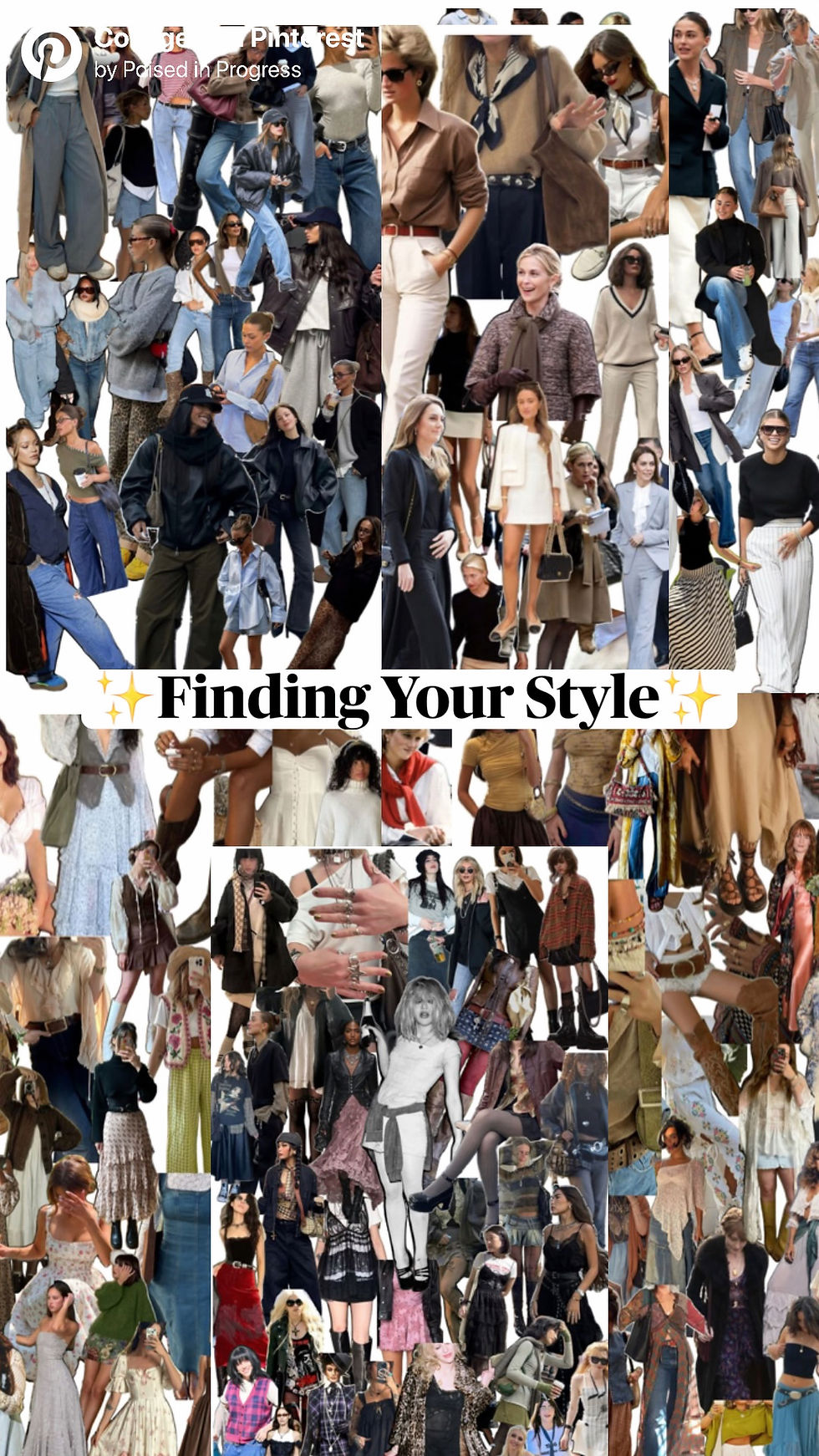 Collage of outfits