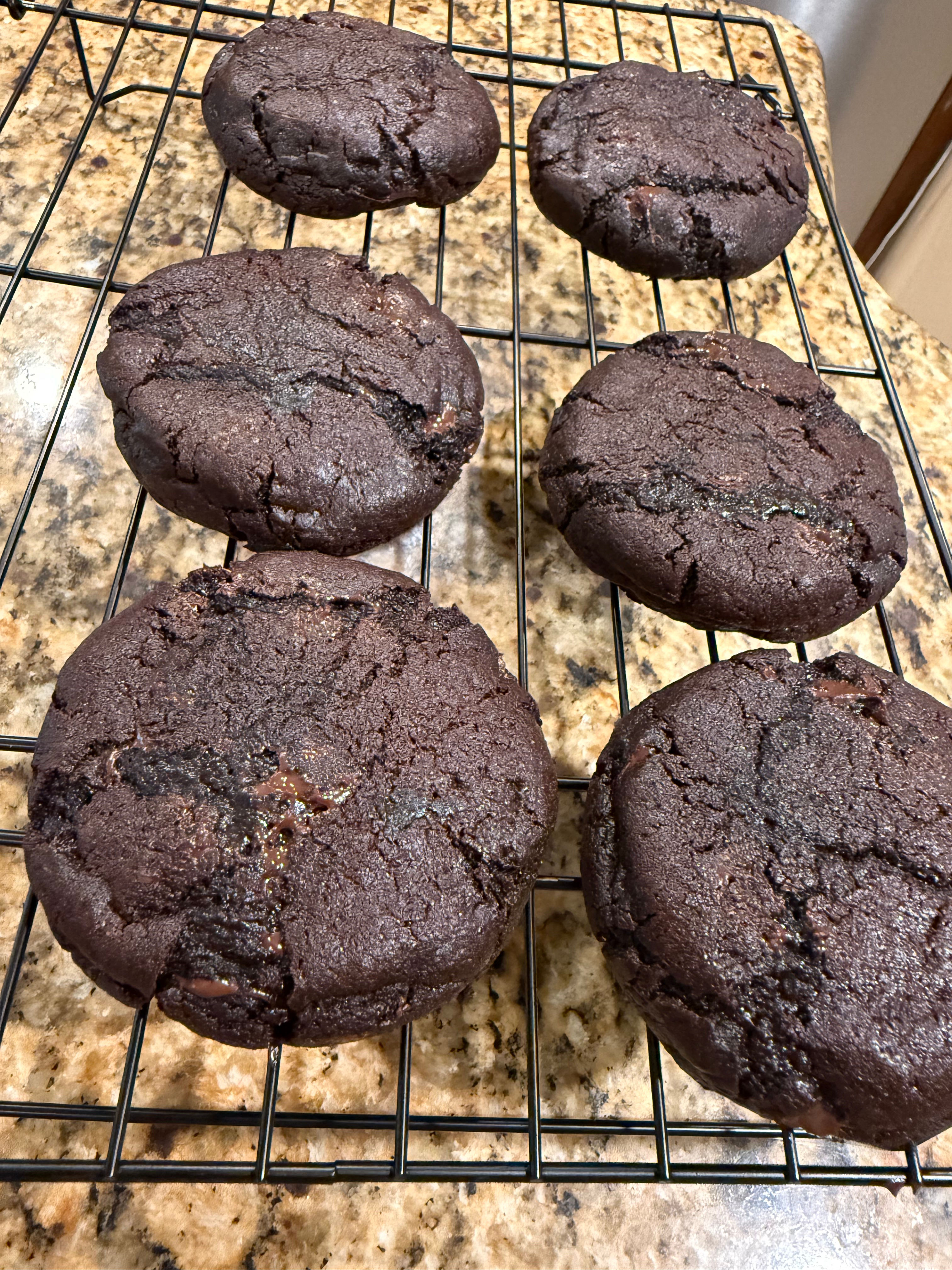PB-Stuffed Double Chocolate Cookie