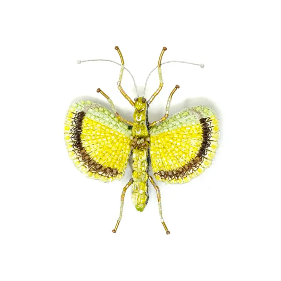 Brosche "Yellow Umbrella Insect"
