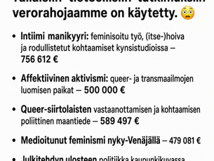 Vasemmistopaskaa vihreillä höystettynä...