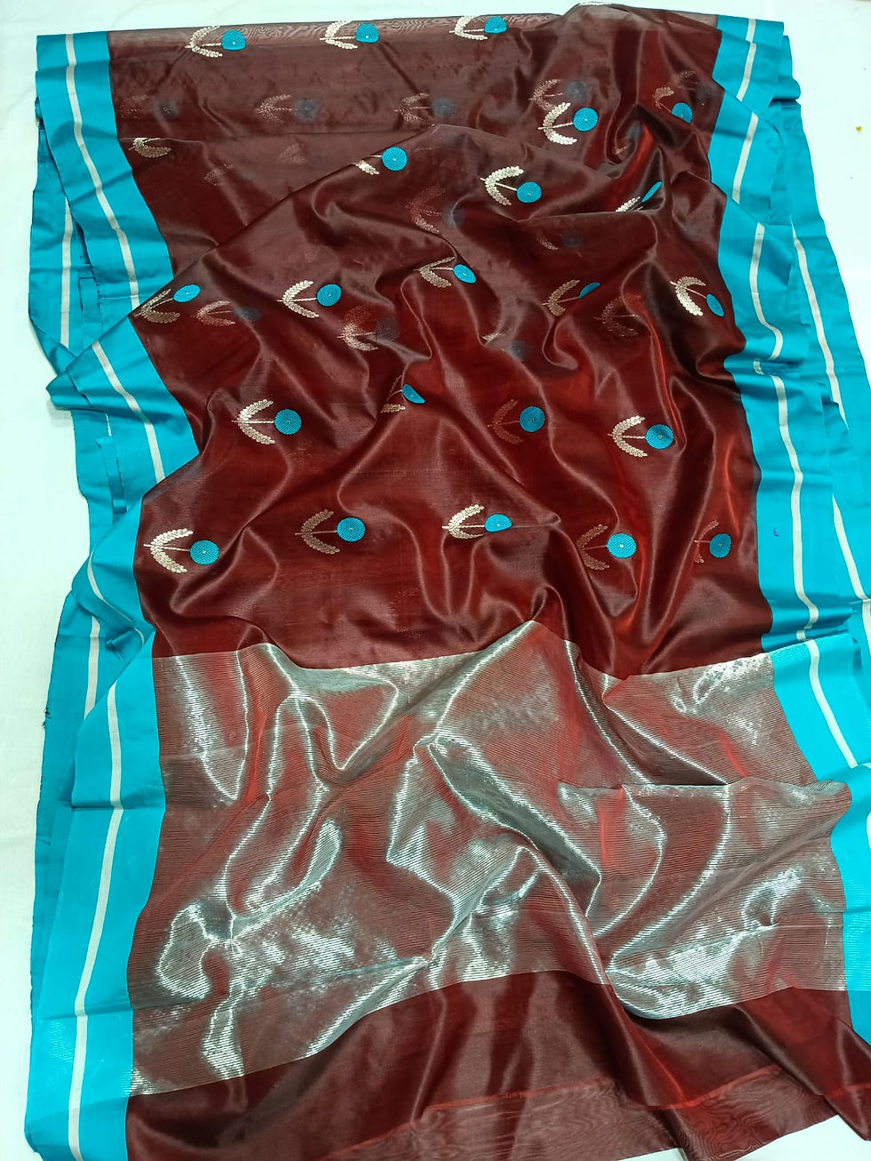 Thumbnail: Authentic Handloom Chanderi Pattu Silk Saree
