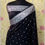 Thumbnail: Black Banarasi Handloom Semi Katan Georgette Saree