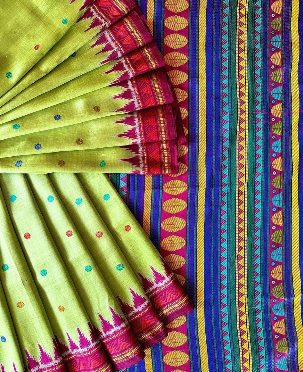 Exquisite Khandua Dongria Silk Authentic Handloom Saree