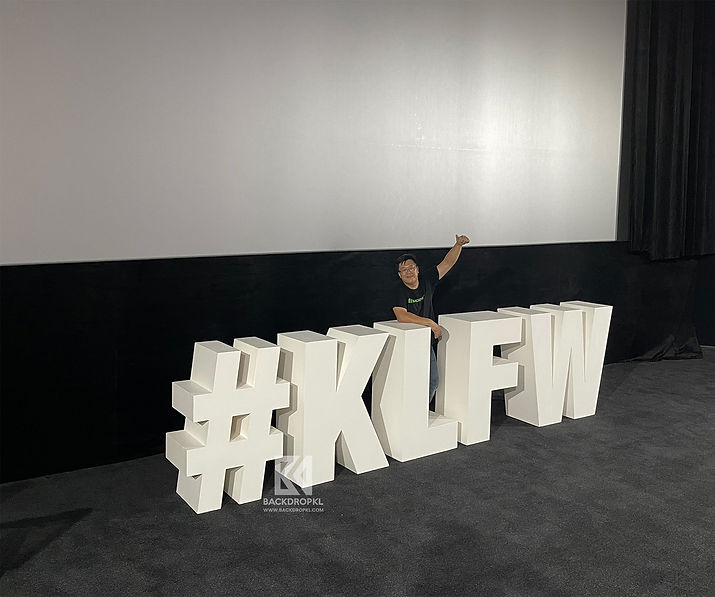 BackdropKL_event letter kl_3d letter blocks kl_logo and letter standees kl_cnc letter cutting kl_lightbulb marquee letter kl_polyform 3d lettter block kl