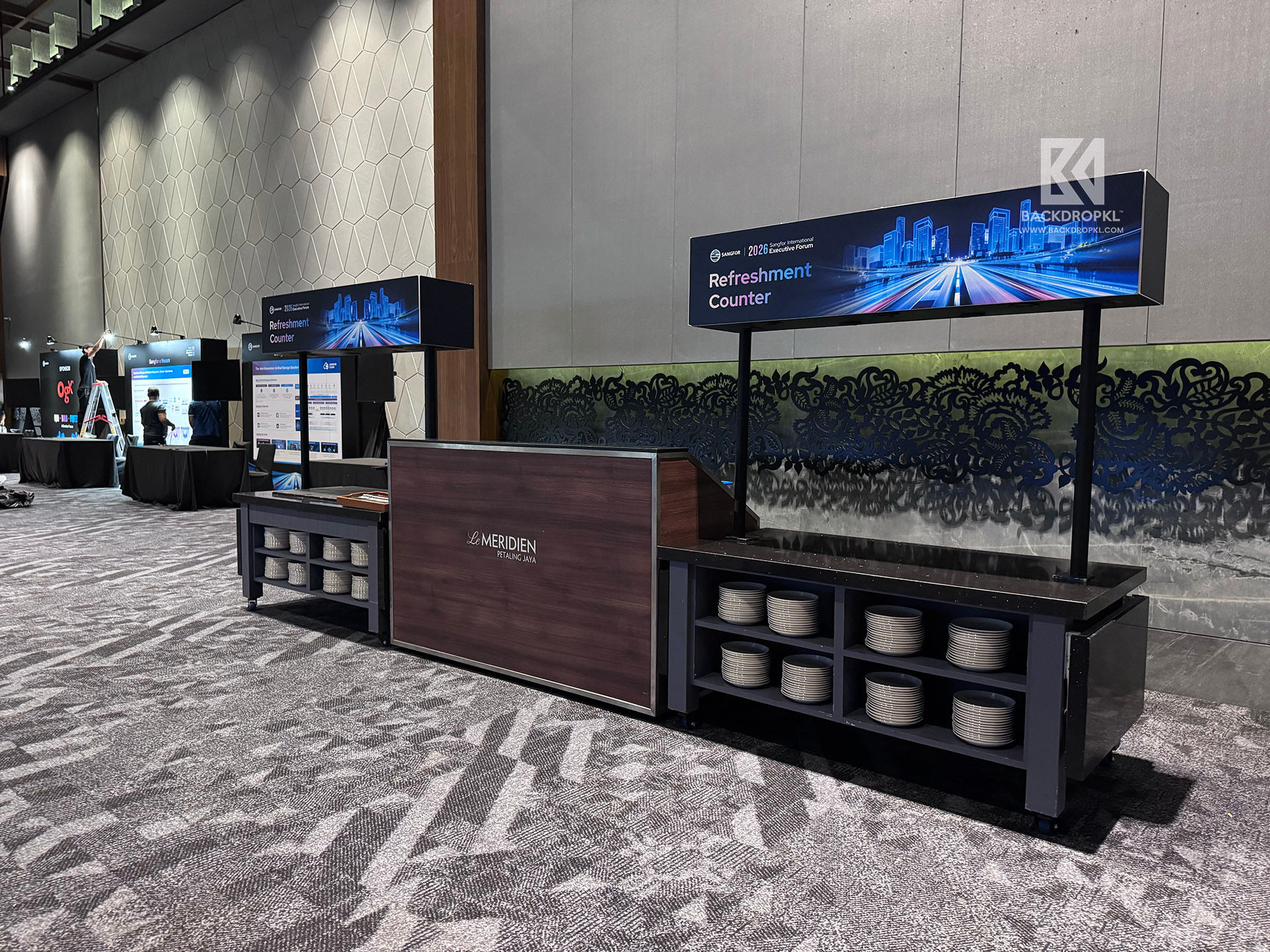 BackdropKL Counter Signage Cover