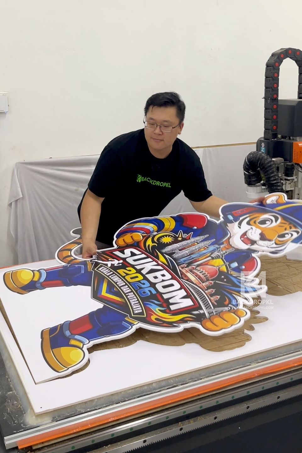 BackdropKL event standee mascot standee letter standee