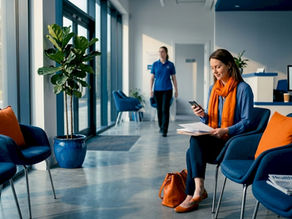 Patient waiting in clinic for orthopaedic consultation