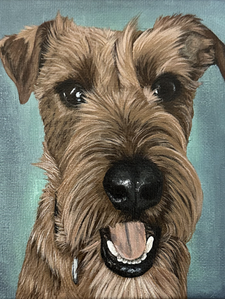 custom painted dog pet portrait