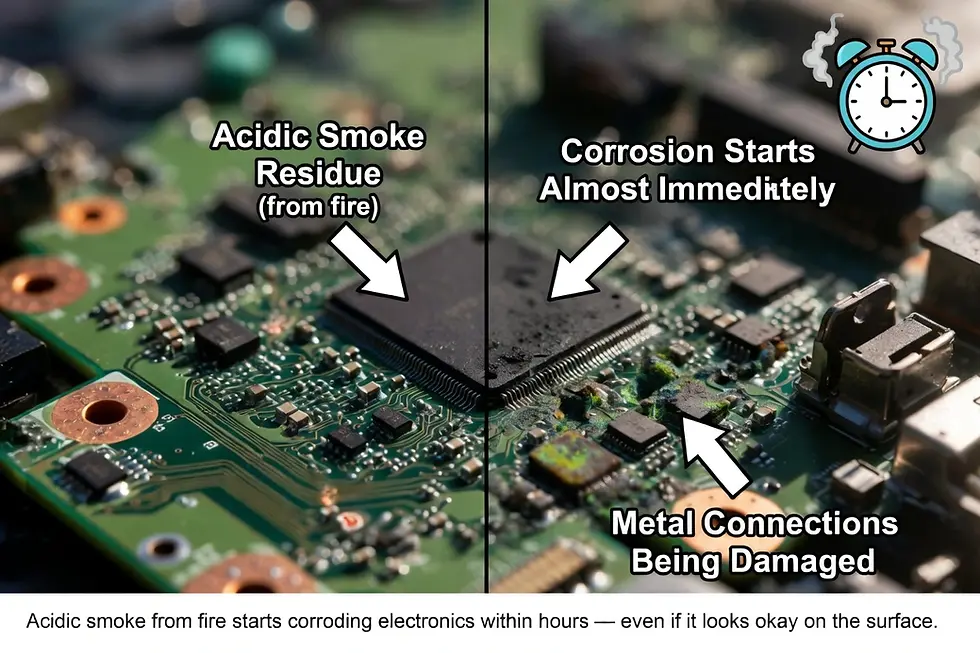 Corrosion starts almost immediately