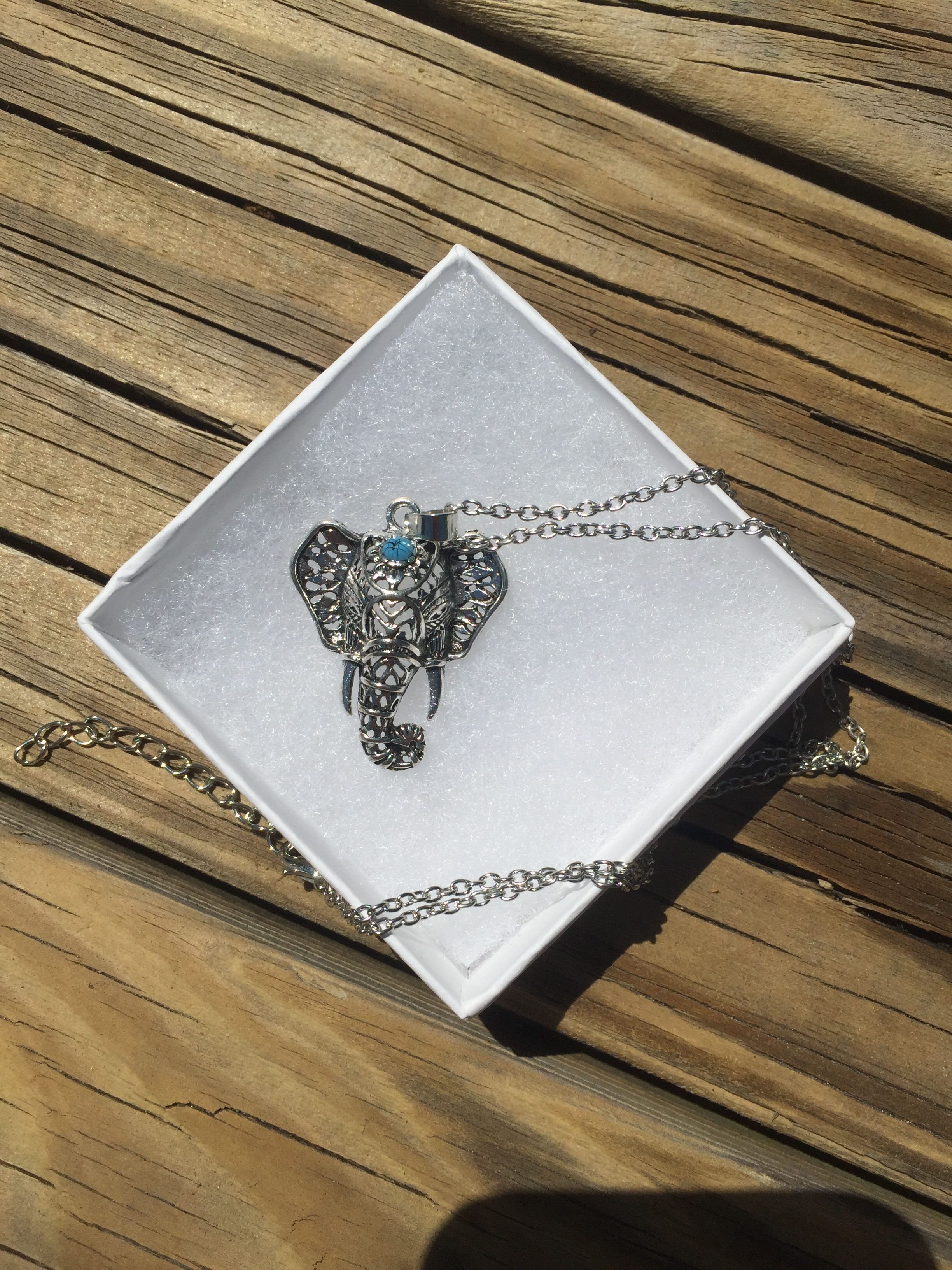 Turqouise Elephant Pendant