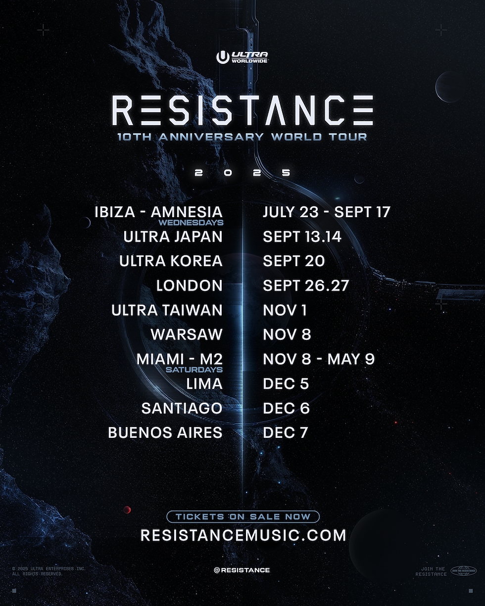 RESISTANCE Announces 10th Anniversary World Tour, Spanning U.S., Europe, Asia, and Latin America