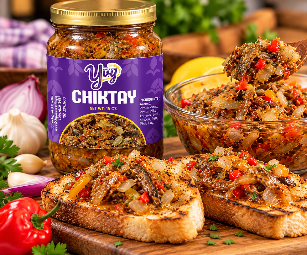Taste with YVY Chiktay jar on toasted bread