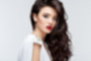 Chocolate brown long curly hair