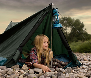 Girl Camping