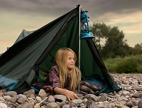 Girl Camping
