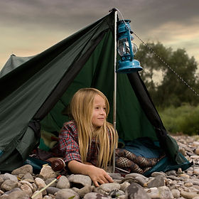 Girl Camping