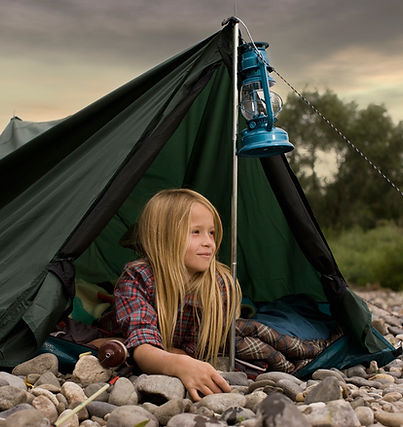 Girl Camping