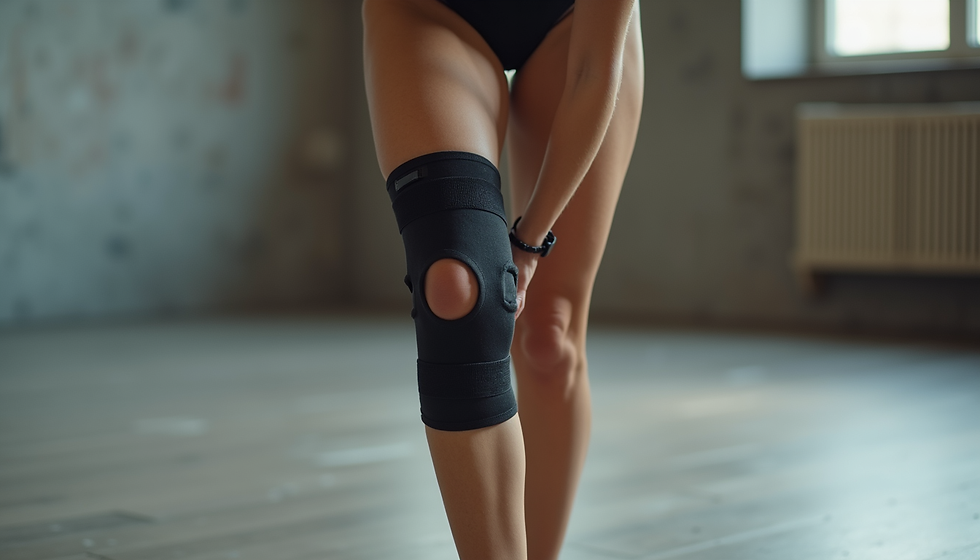 Dancer's knee support for injury prevention