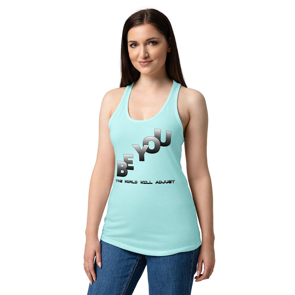Thumbnail: BE YOU Women’s fitted racerback tank top