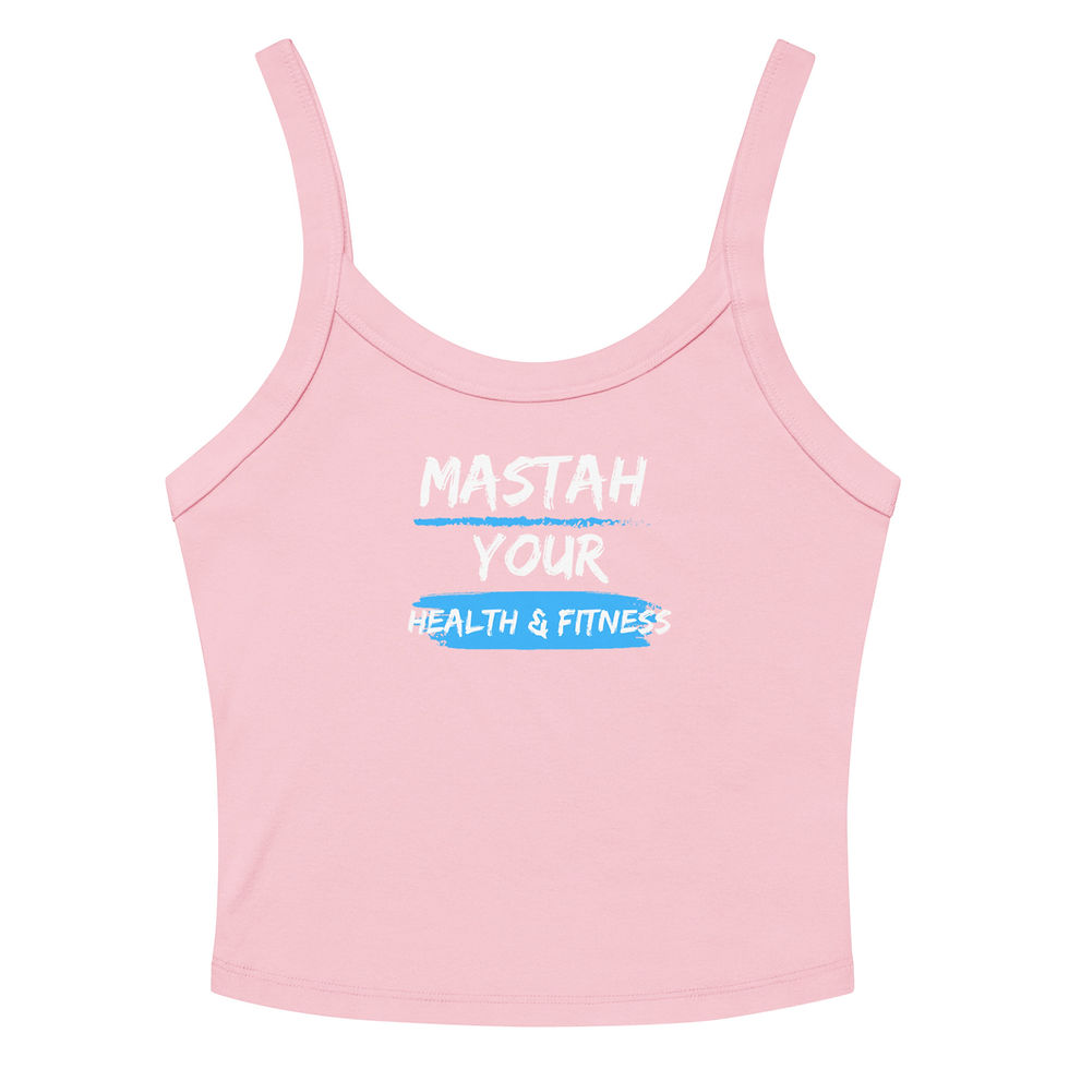 Thumbnail: Blue Mastah Tee Your Fitness & Health Women’s micro-rib tank top