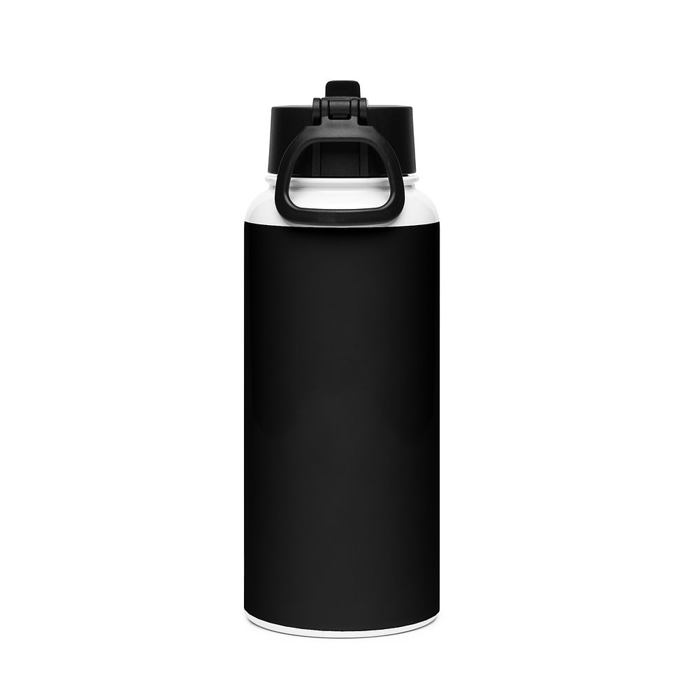Thumbnail: Hip Hop Is My Cardio Stainless steel water bottle with a straw lid