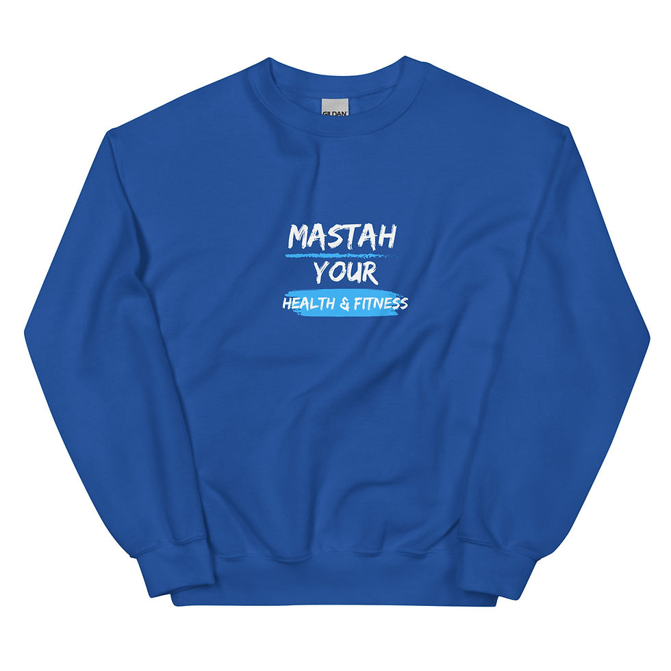 Miniatura: Blue Mastah Tee Your Fitness & Health Unisex Sweatshirt