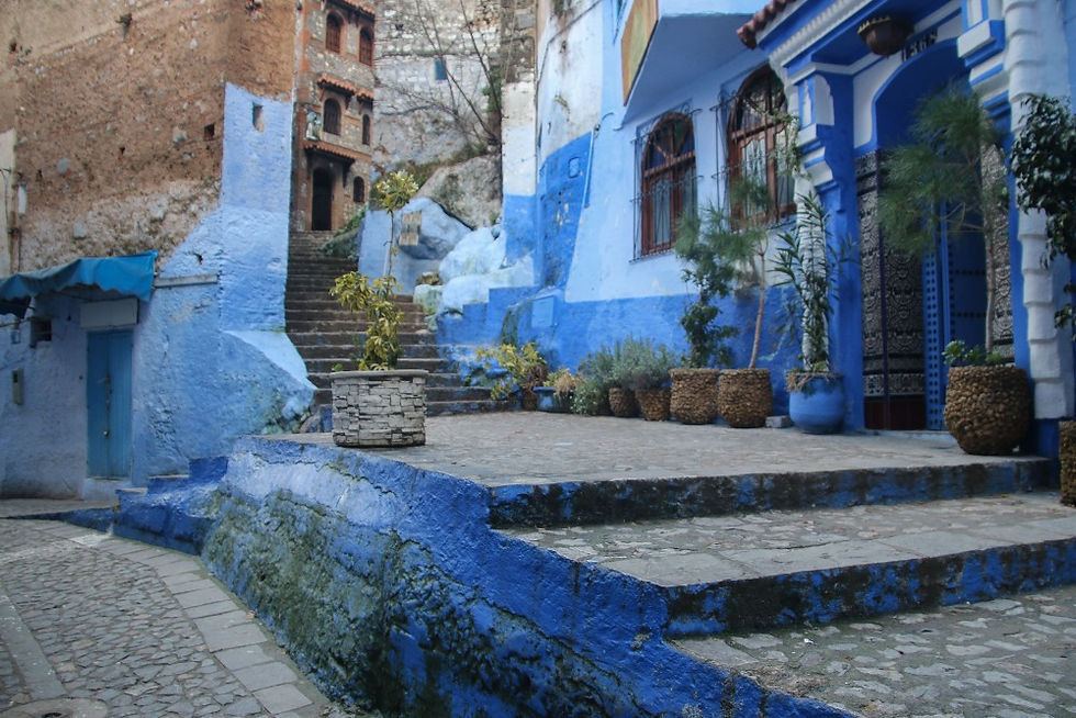 The blue-hued streets of Chefchaouen on a day trip from Casablanca
