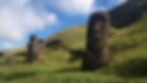 A close-up of a moai statue on Rapa Nui - one of the best places to dive in South America