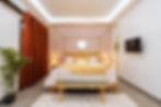 A contemporary room at an eco-friendly hotel in Senegal