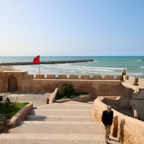 Overlooking a Rabat beach at the Kasbah of the Oudaias