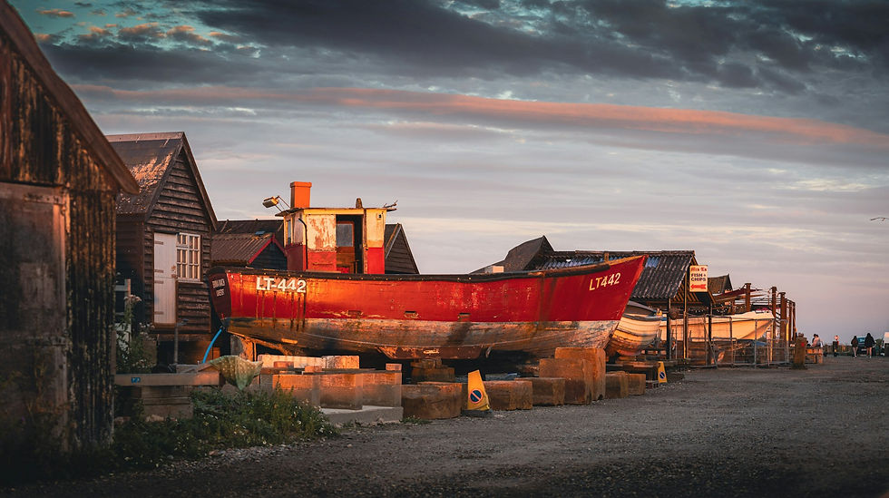 Boat sheds along the coast of the United Kingdom