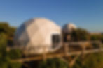 One of the domed tents at an eco retreat in Portugal