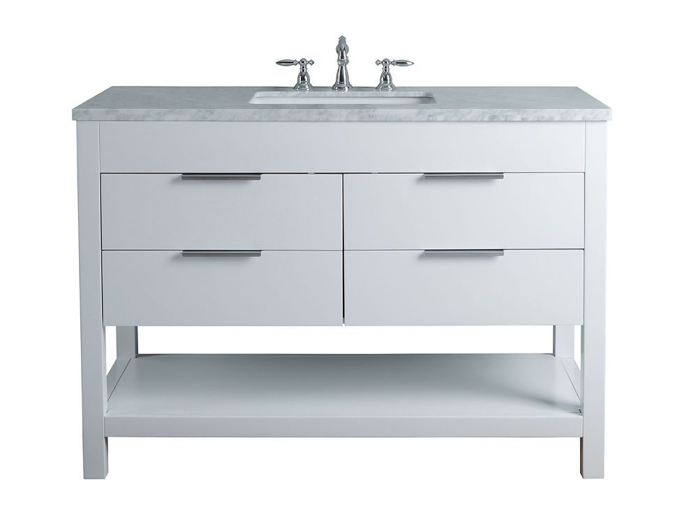 Rochester 48" White Single Sink Vanity