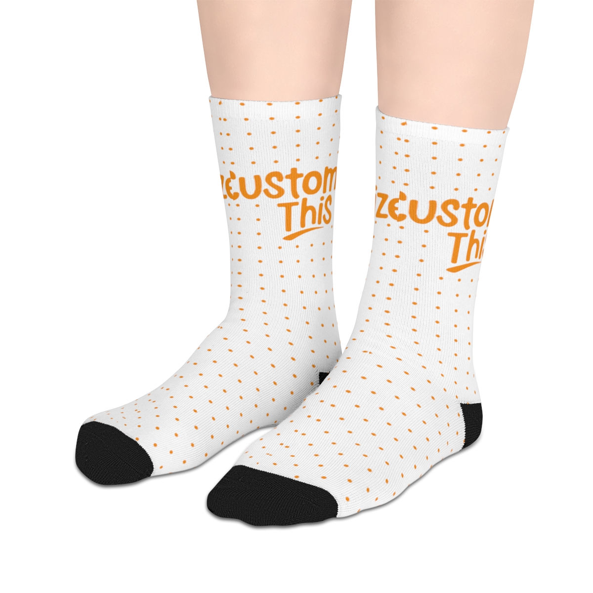 Custom Mid-length Socks (AOP)