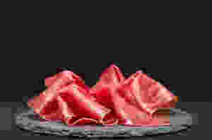 a plate of palma ham for ketogenic diet