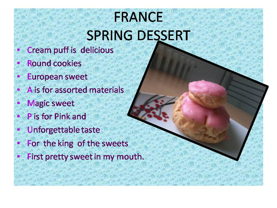 Oyku's acrostic poem for Cream Puff