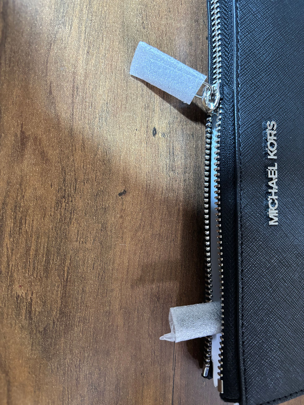 Thumbnail: Michael Kors Jet Set Travel Saffiano Leather Quarter-Zip Wallet - New With Tags