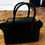 Thumbnail: Michael Kors Carmen Medium Faux Leather Belted Satchel - Black