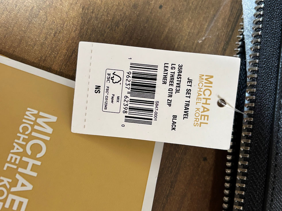 Thumbnail: Michael Kors Jet Set Travel Saffiano Leather Quarter-Zip Wallet - New With Tags