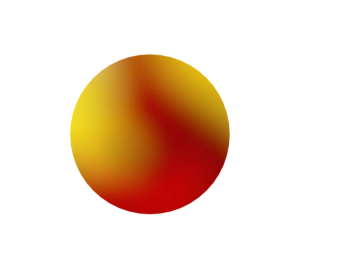 Sphere Studio esfera roja-amarilla con brillante degradado