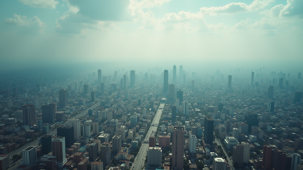 Vista aérea de centro de datos con servidores activos