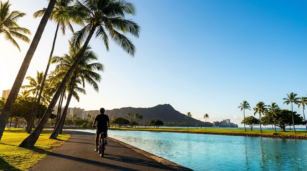 Ala Moana Beach Park by Bike: Two Miles from Waikiki, Half the Crowd