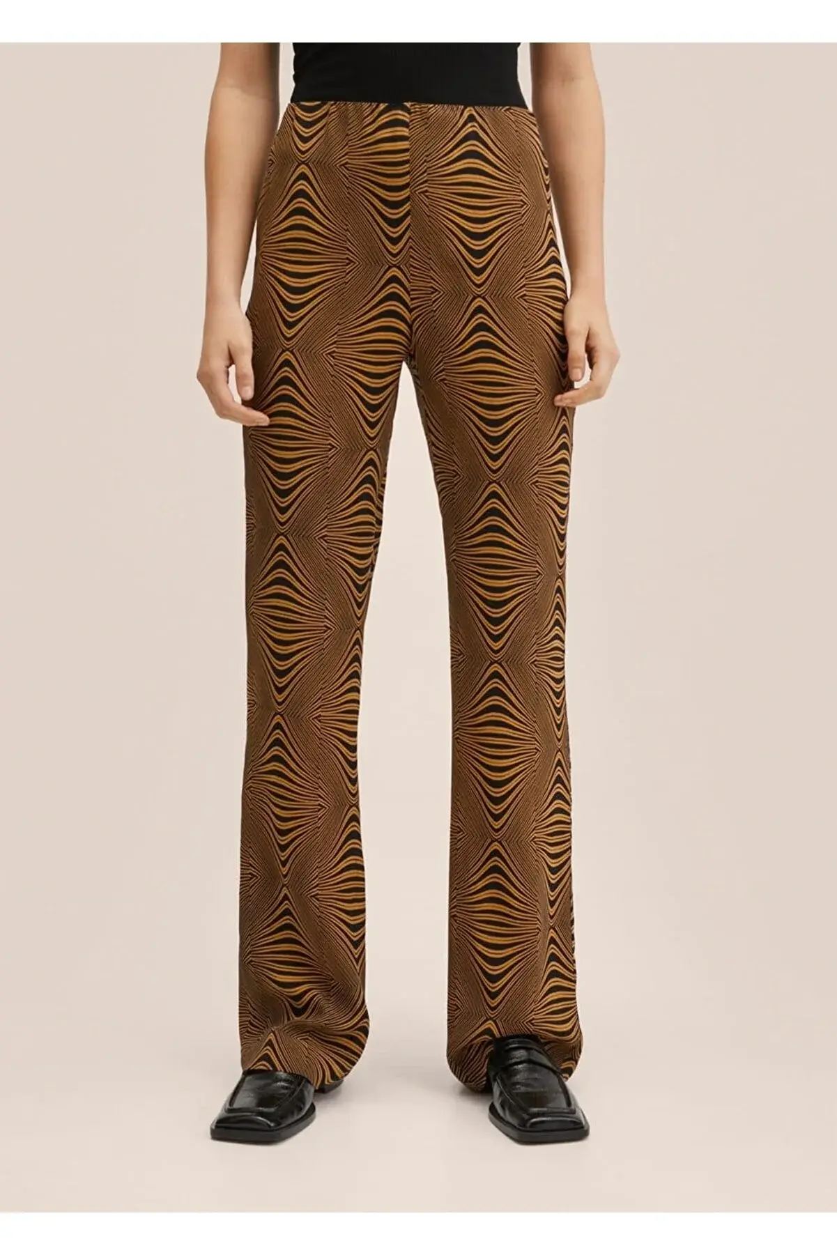 Mango Leopar Desenli Dökümlü Pantolon