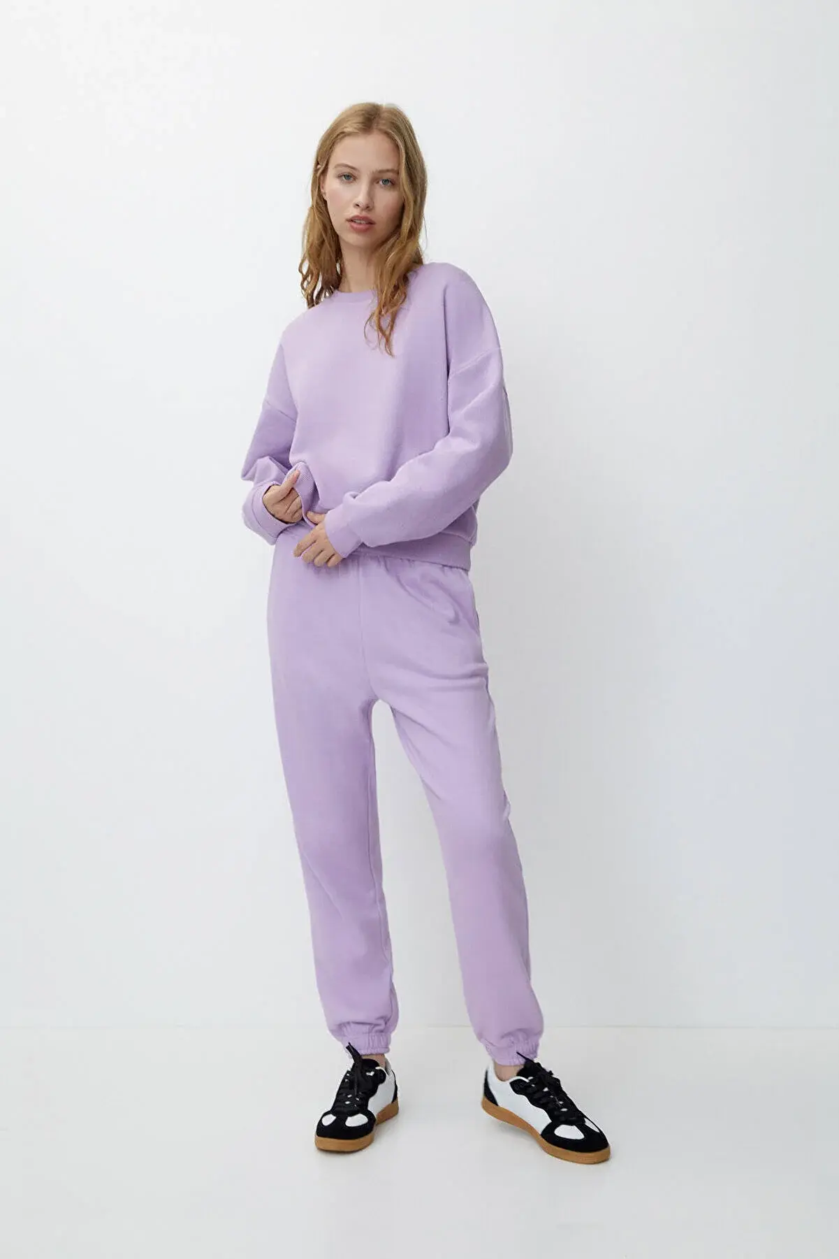 Pull & Bear Bisiklet yaka basic sweatshirt