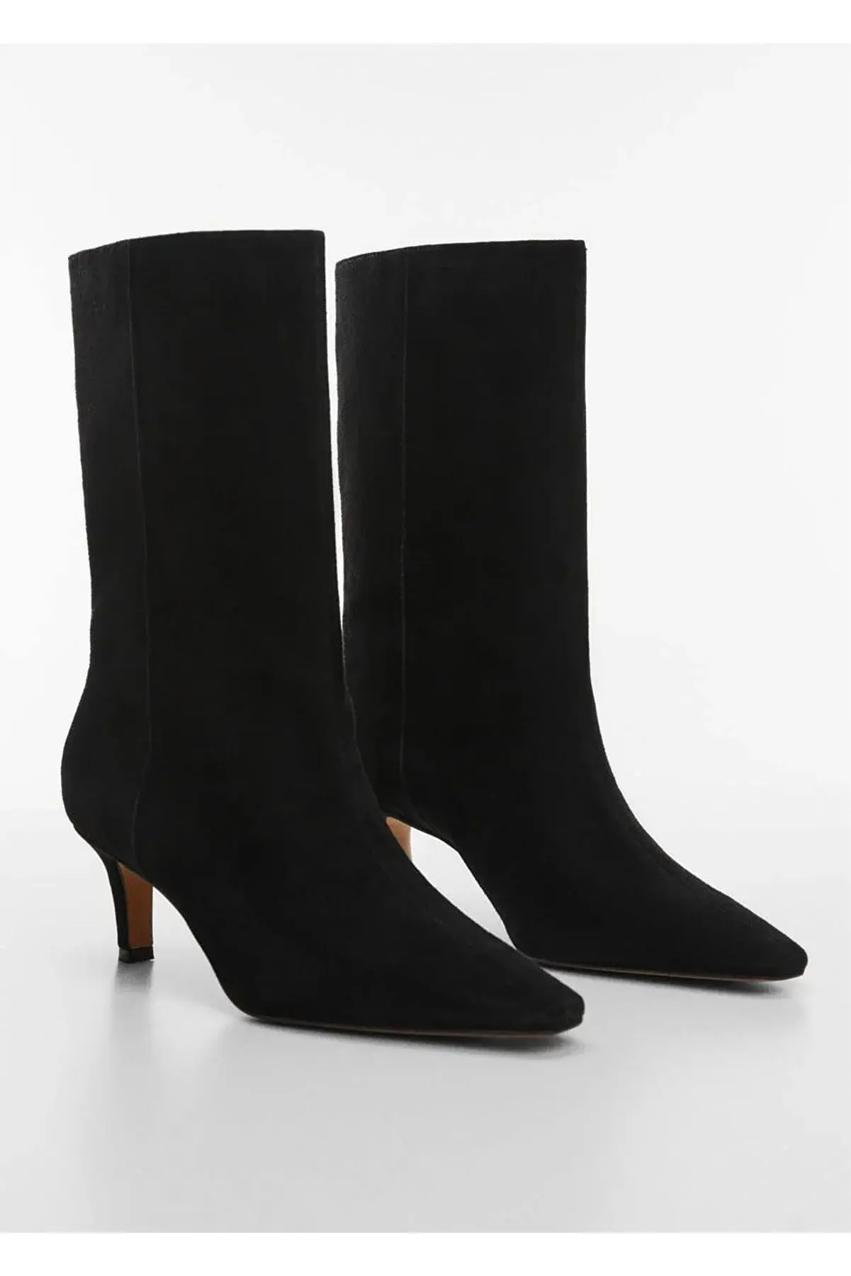 MANGO Kitten topuklu deri çizme