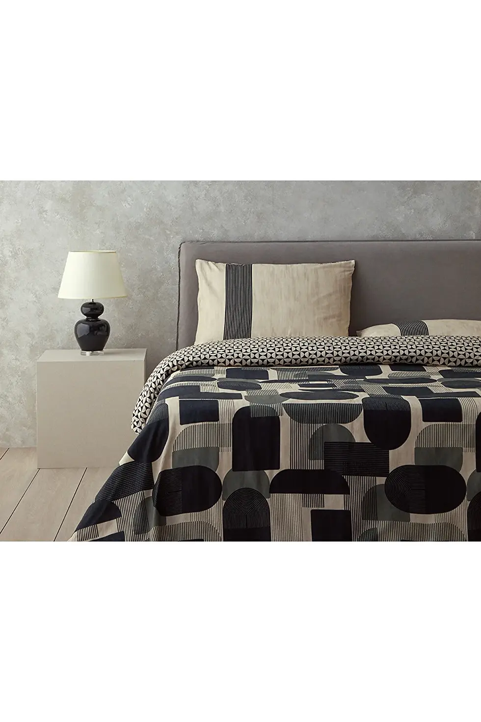 Thumbnail: English Home Geodesic Dijital Baskılı Soft Cotton Çift Kişilik Nevresim Seti 200